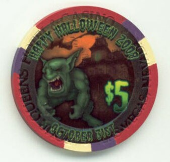Four Queens Hotel Halloween 2008 $5 Casino Chip