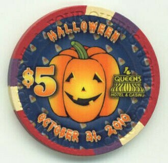 Four Queens Hotel Halloween 2010 $5 Casino Chip