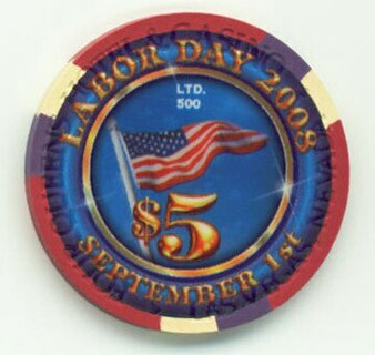 Four Queens Labor Day 2008 $5 Casino Chip