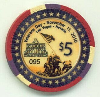 Four Queens Hotel Veterans Day 2010 $5 Casino Chip