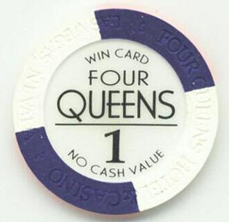 Las Vegas Four Queens Win Card Casino Chip
