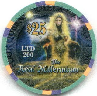 Las Vegas Four Queens The Real Millennium 2001 $25 Casino Chip