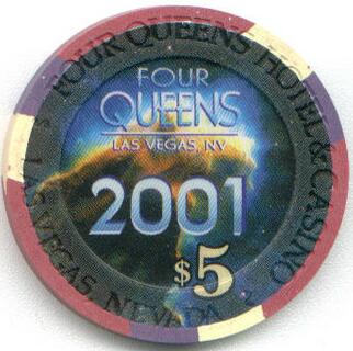Four Queens The Real Millennium 2001 $5 Casino Chip