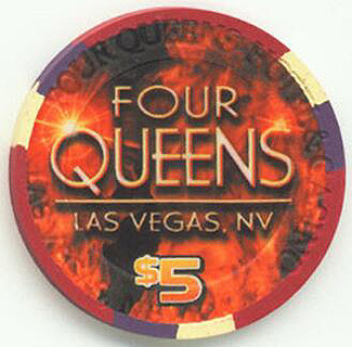 Four Queens Man's Four Vices "Cards" $5 Casino Chip