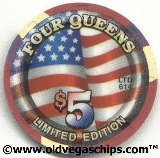 Four Queens Flag Day 2000 $5 Casino Chip