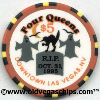 Four Queens Halloween 1995 Grave Yard $5 Casino Chip