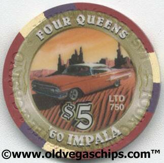 Four Queens 1960 Impala $5 Casino Chip
