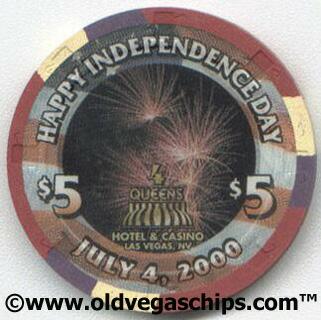 Las Vegas Four Queens 4th of July 2000 $5 Casino Chip