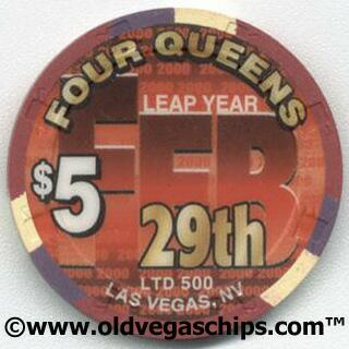 Four Queens Leap Year 2000 $5 Casino Chip