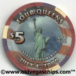 Four Queens 4th of July 2000 $5 Casino Chip