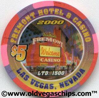 Las Vegas Fremont Hotel Richard Petty 2000 $5 Casino Chip