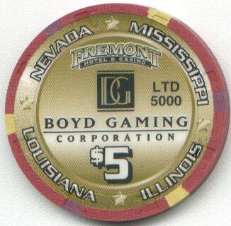 Las Vegas Fremont Hotel Millennium $5 Casino Chip