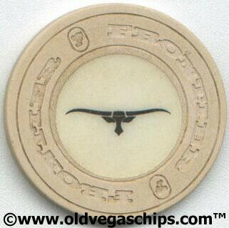 Las Vegas Frontier Hotel White Roulette Casino Chip