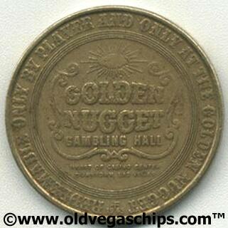 Las Vegas Golden Nugget $1 Slot Token 
