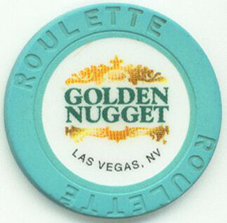 Las Vegas Golden Nugget Turquoise Roulette Casino Chip