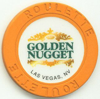Las Vegas Golden Nugget Orange Roulette Casino Chip