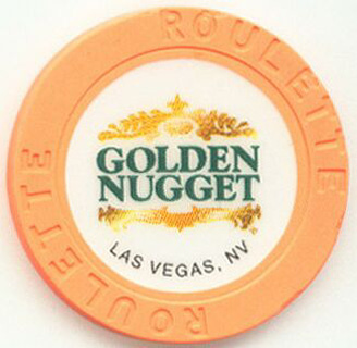 Las Vegas Golden Nugget Peach Roulette Casino Chip