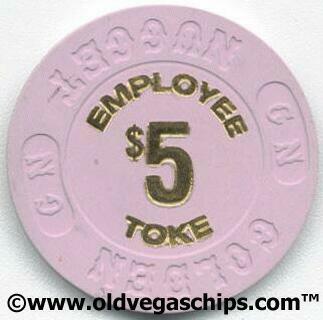 Golden Nugget Employee Toke $5 Casino Chip