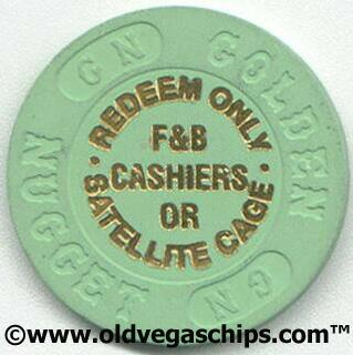 Las Vegas Golden Nugget Employee Toke $1 Casino Chip