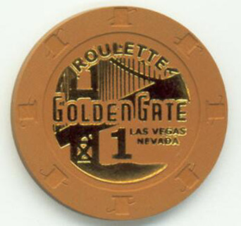 Golden Gate Hotel Brown Roulette Casino Chip