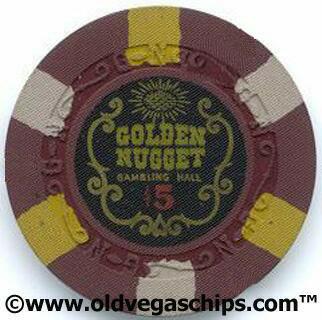 Las Vegas Golden Nugget Very Early Issued $5 Casino Chip
