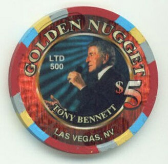 Golden Nugget Tony Bennett $5 Casino Chip