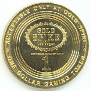 Las Vegas Gold Spike Casino $1 Slot Token