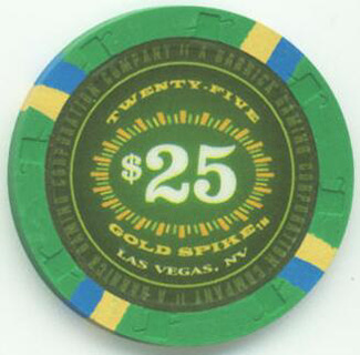 Las Vegas Gold Spike $25 Casino Chips
