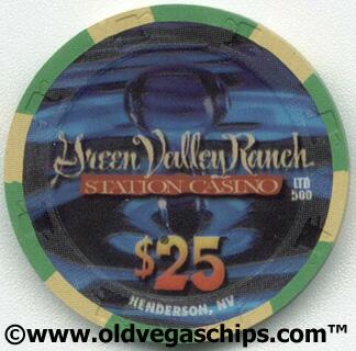 Las Vegas Green Valley Ranch Drop Bar $25 Casino Chip