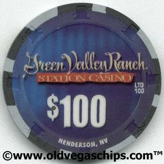 Green Valley Ranch Whiskey Sky $100 Casino Chip