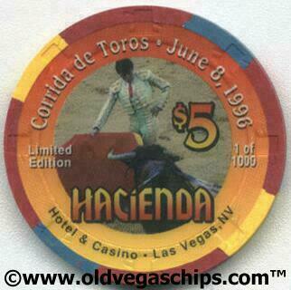 Las Vegas Hacienda Casino Corrida De Toros $5 Casino Chip