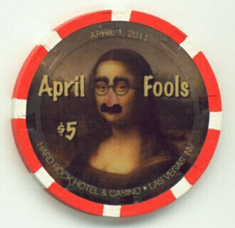 Hard Rock April Fools Day 2011 $5 Casino Chip