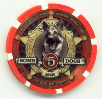 Hard Rock Hotel Bomb Dogs Bowie $5 Casino Chip