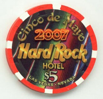Hard Rock Cinco de Mayo 2007 $5 Casino Chip