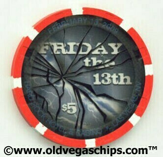 Hard Rock Hotel Friday the 13th February 2009 $5 Casino Chip