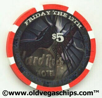 Hard Rock Hotel Friday the 13th February 2009 $5 Casino Chip