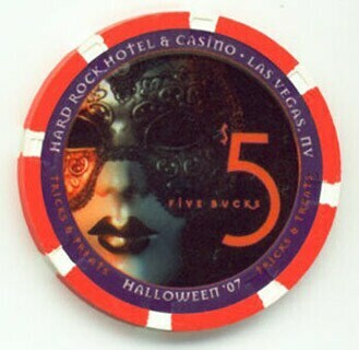 Hard Rock Hotel Halloween 2007 $5 Casino Chip