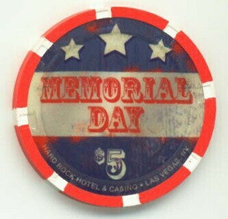 Hard Rock Hotel Memorial Day 2008 $5 Casino Chip