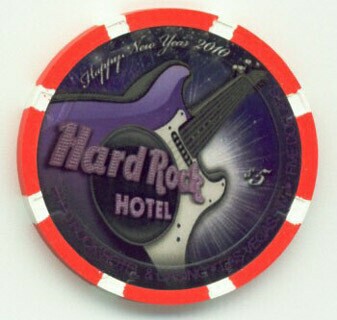 Hard Rock Happy New Year 2010 $5 Casino Chip