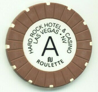 Hard Rock Hotel Roulette Casino Chip -  Brown