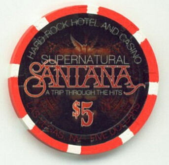 Hard Rock Hotel Supernatural Santana 2009 $5 Casino Chip