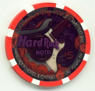 Hard Rock Hotel Valentine's Day 2011 $5 Casino Chip