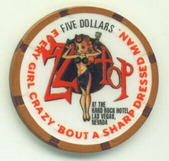 Hard Rock Hotel ZZ Top $5 Casino Chip
