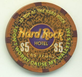 Hard Rock Hotel ZZ Top $5 Casino Chip