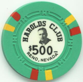 Harolds Club OLD $500 Casino Chip 