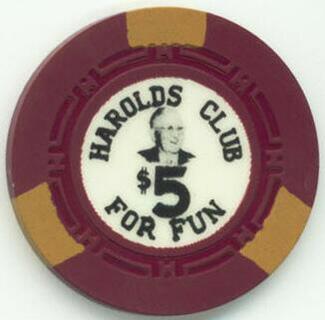 Harolds Club 1950's $5 Casino Chip 