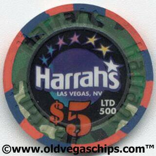 Las Vegas Harrah's Memorial Day 2002 $5 Casino Poker Chip