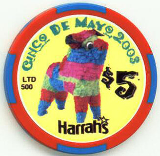 Harrah's Cinco De Mayo 2003 $5 Casino Chip