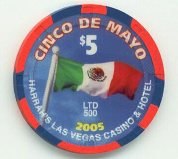 Harrah's Cinco De Mayo 2005 $5 Casino Chip