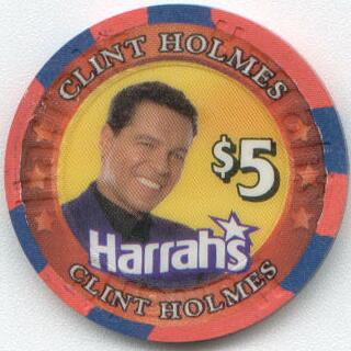 Las Vegas Harrah's Clint Holmes $5 Casino Chips